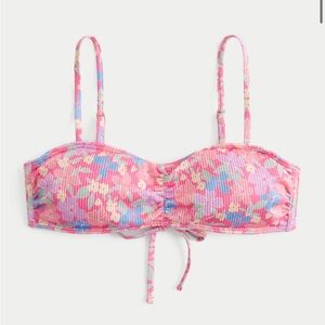 NWT Hollister Pink Floral Swim Top XS